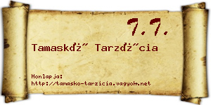 Tamaskó Tarzícia névjegykártya